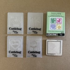 Provo Craft Cuttlebug Celebration Stamps Embossing Folders Die 5 Piece Set Cute