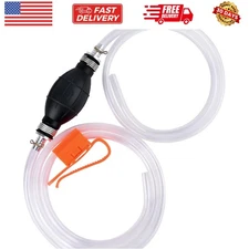Gasoline Siphon Hose, Gas Oil Water Fuel Transfer Siphon Pump, Portable Widel...