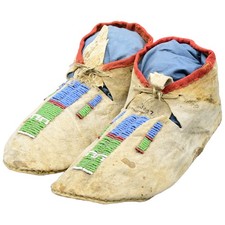 Crow Beaded Moccasins Native American