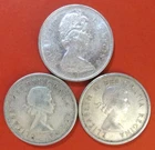 1959, 1963 (80% SILVER ) & 1968 ( 50% Silver ) CANANDIAN QUARTERS