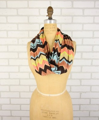 Missoni for Target Infinity Scarf Chevron Knit Zig Zag Wool Blend