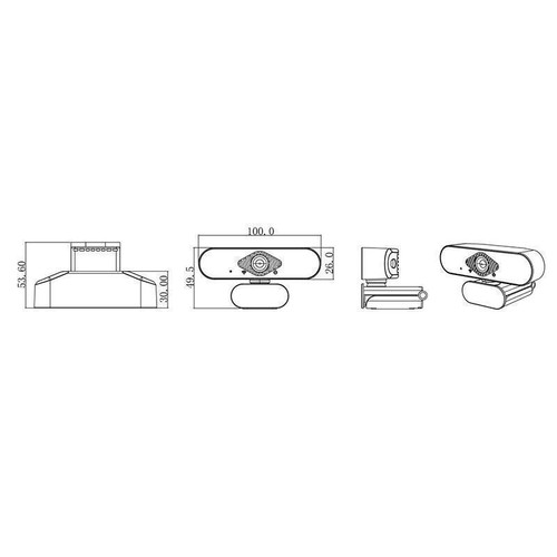 HD 1080P Video Camera with Built-in Noise Reduction Microphone For Laptop PC - Zdjęcie 10 z 10
