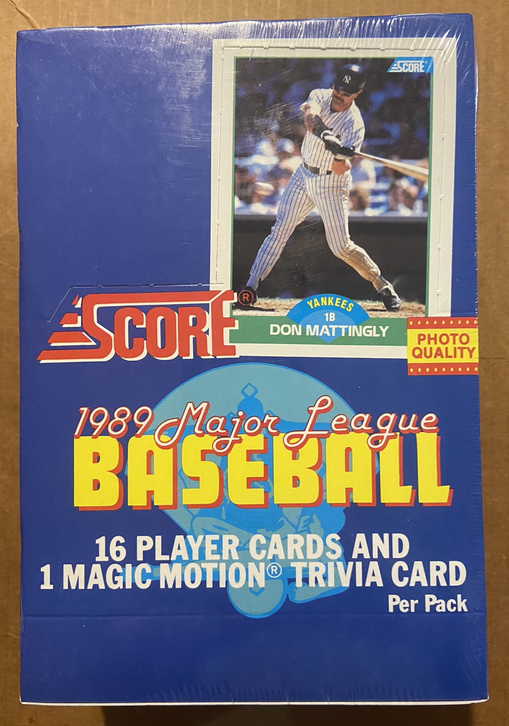 1989 Score Unopened Wax Box (36 packs) Baseball Cards (SEALED) MLB Player Cards