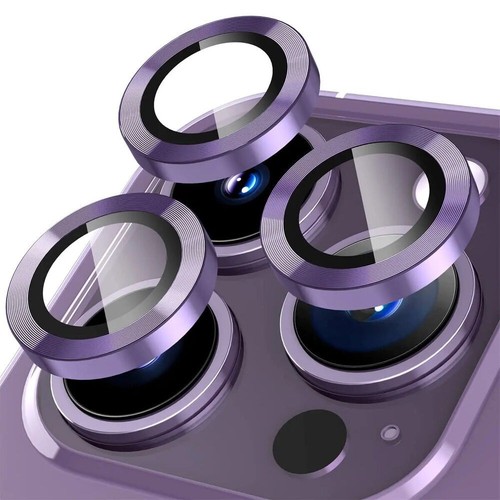 For iPhone 12 13 14 15 16 Pro Max Lens Protector Tempered Glass with Metal Ring - 第 60/126 張圖片