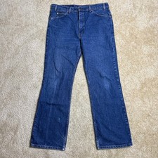 Vintage Levis 517 Orange Tab Jeans Mens 38x32 Blue Bootcut Made in USA Denim 90s