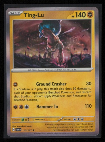 Ting-Lu 110/167 Rare Twilight Masquerade Pokemon Holo Near Mint