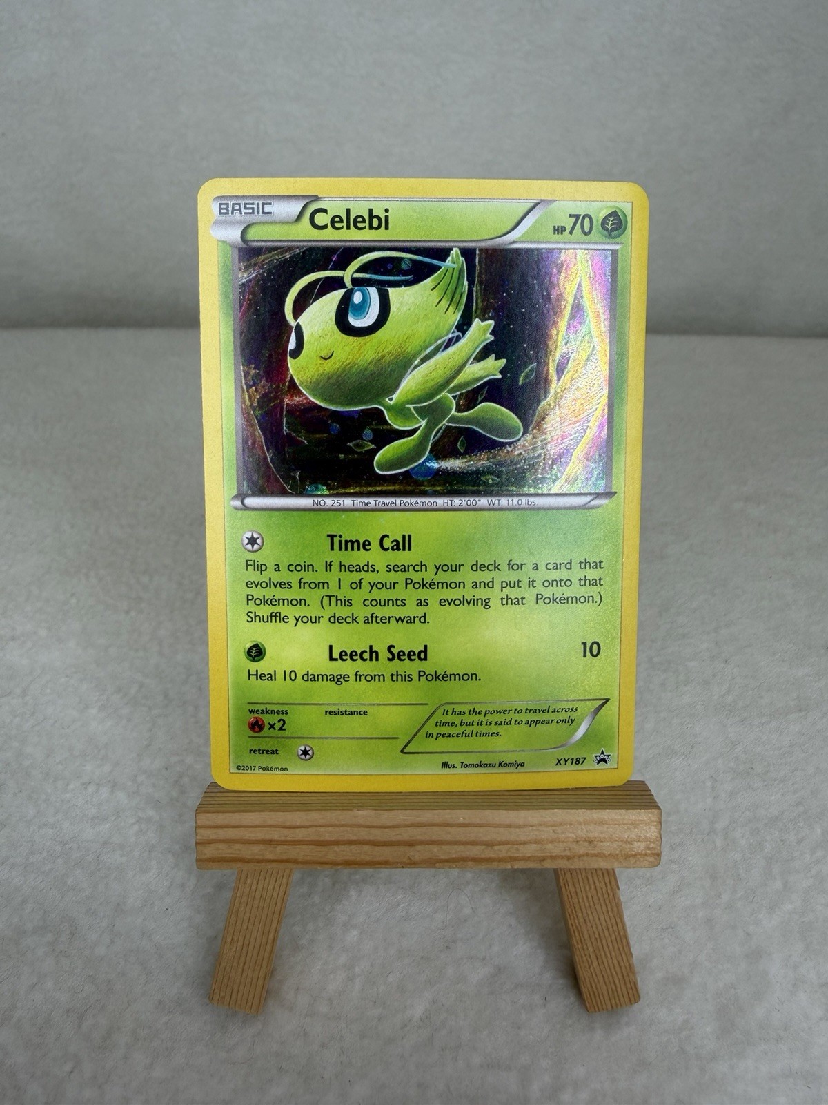 2017 Pokemon TCG Celebi XY187 XY Black Star Promo Holo NM Condition
