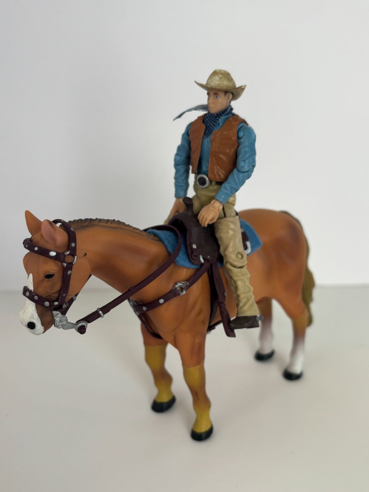 Schylling John Wayne Duke and Dollor Horse Rider Cowboy Action Figure Toy Set