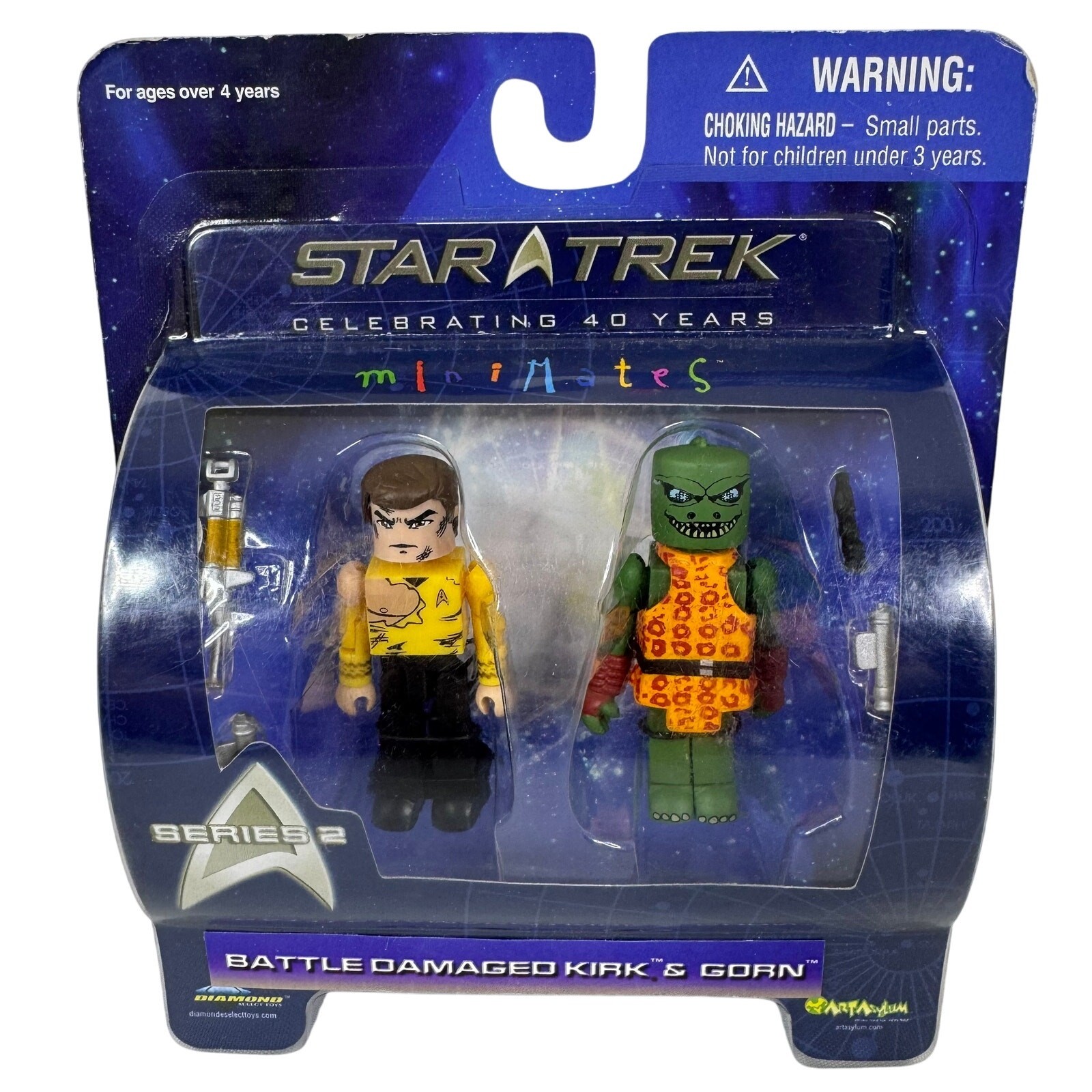 Star Trek Minimates Damaged Kirk and Gorn Set 2007 Art Asylu