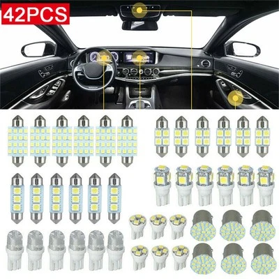 42 Stück LED Innenraumbeleuchtung Lampen T10 SMD Auto Leselicht Licht Set