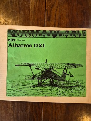 Formaplane Models Albatros DXI Vintage 1/72 Scale Vacform Kit Model Airplane Kit