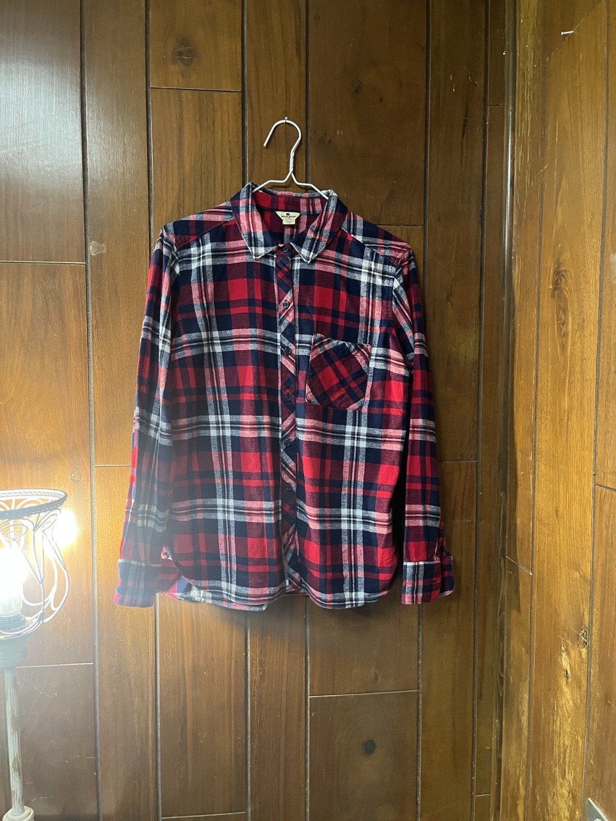 Women's Long Sleeve Plaid Flannel Button Down Shirt 100% Cot