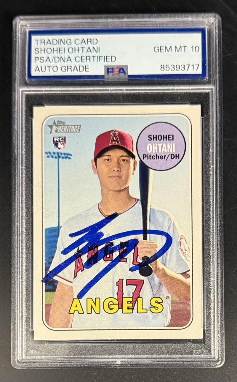 Shohei Ohtani Signed Autograph Angels Gem Mint 10 PSA/DNA COA Slab Trading Card