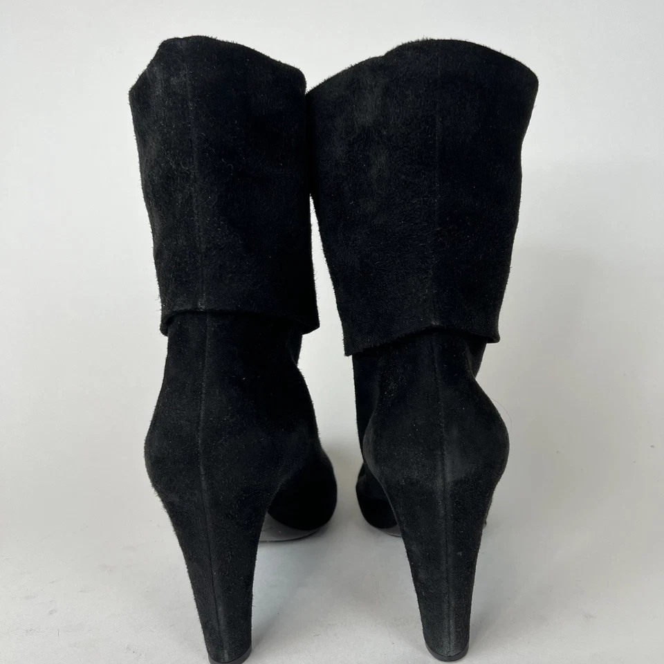 Botines Roberto Del Carlo para mujer con puños talla 40 botín de gamuza negro *defecto Foto 4 de 4