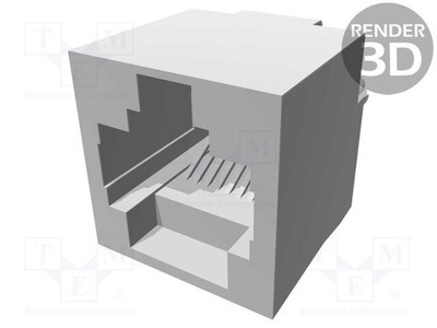 System: 8p8c RJ45 THT PIN: 8 gerade Buchse 16,51mm
