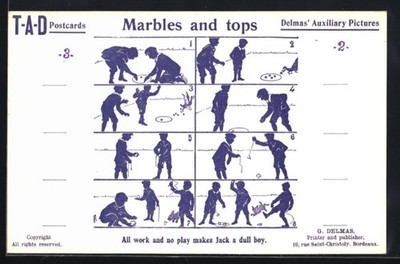 AK Marbles and tops, All work and no play..., Delmas´ Auxiliary Pictures 