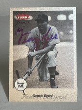 2002 Fleer Greats of the Game George Kell Autograph Detroit Tigers Baseball Card