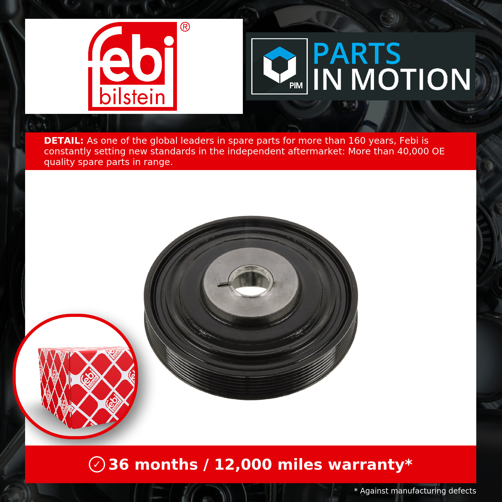 2x ✅Fits FEBI 103642 PULLEY FOR CRANKSHAFT ⭐UK Seller⭐ - Image 24