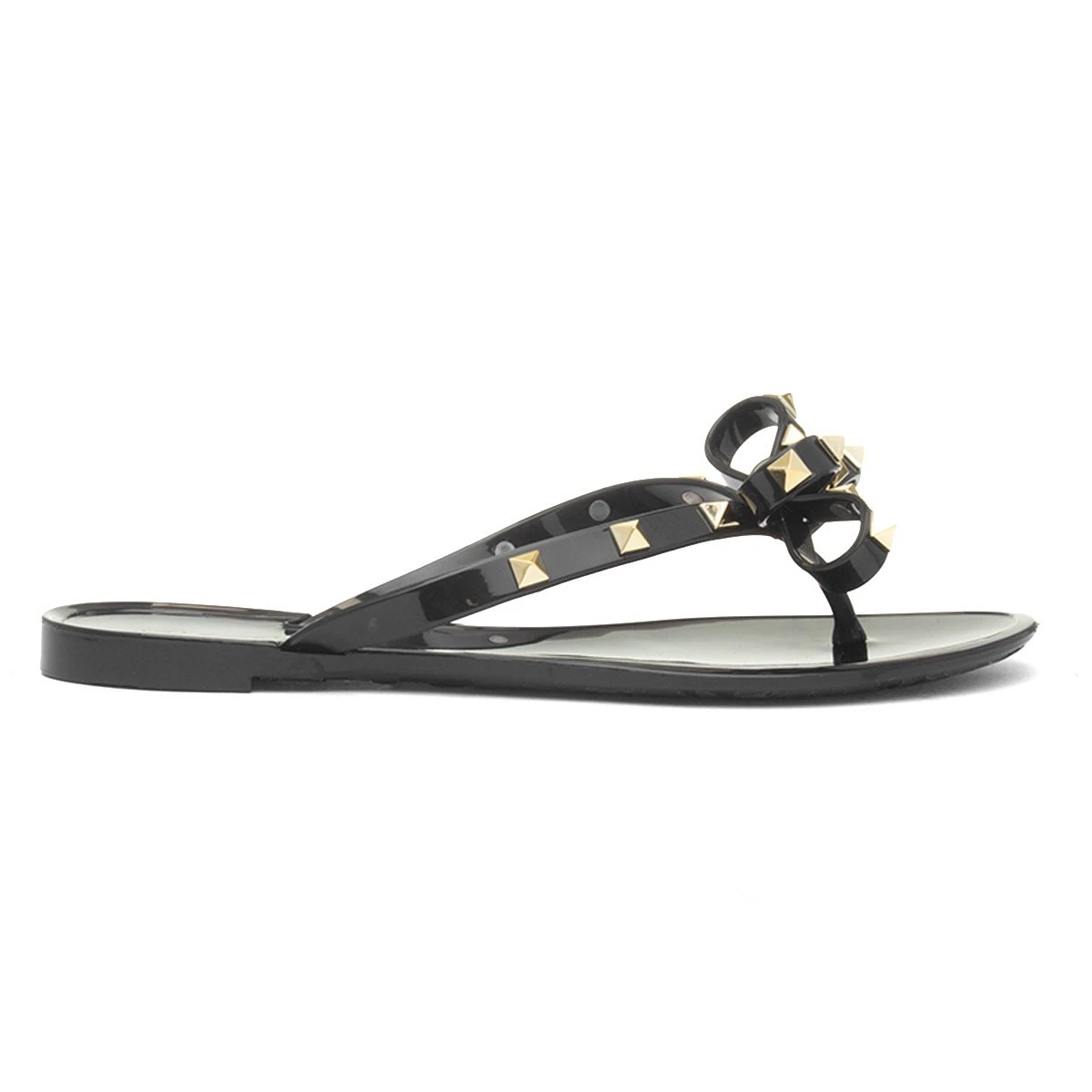 Women's Flat Strappy Sandals With Studs & Pearls - Platform Summer Shoes, Buckle Closure, Multiple Colors