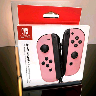 Nintendo Switch Joy-Con Controllers L / R Pastel Pink- NEW - FREE SHIP