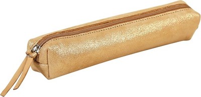 Clairefontaine 410023C Schlampermäppchen aus Leder Celeste Slim, 4 x 2,5 x 