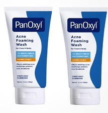 PanOxyl Acne Foaming Wash 10 Benzoyl Peroxide Maximum Strength, 5.5 oz 2 Pack