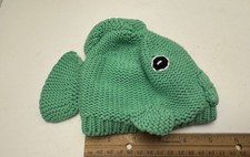 Baby Gap Green Knit Fish Hat 0-3 Months, Pre-Owned