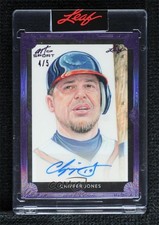 2021 Leaf Art of Sport Purple Holofoil 4/5 Chipper Jones #BA-CJ1 Auto HOF 0c3