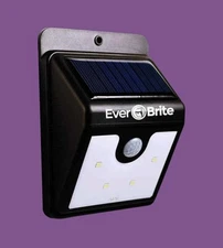 Ever Brite Solar-Powered Motion-Activated Outdoor LED Light With Peel & Stick