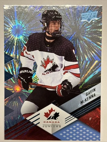 2024 Upper Deck Team Canada Juniors Blue Foil #60 Gavin McKenna