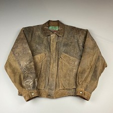 Vintage Adventure Bound Leather Bomber Jacket...