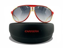 Vintage CARRERA "CHAMPION" Red Aviator Sunglasses With Case