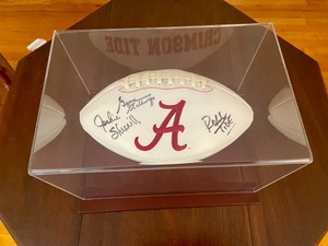 ALABAMA Crimson Tide Football signed by coaches Gene Stallings & Jackie Sherill