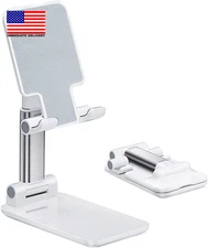 Cell Phone Stand, Angle Height Adjustable Cell Phone Holder with Silicon Pad for