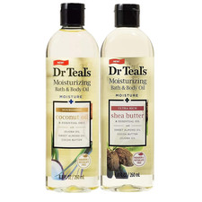 Dr. Teals Bath Body Oil Variety Gift Set 2 Pack, 8.8Oz Ea. - Ultra Rich Shea
