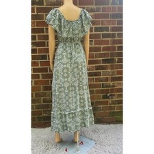 Mi Ami Women’s Maxi Flowered Dress Size Small Sleeveless Wide Collar Pullover