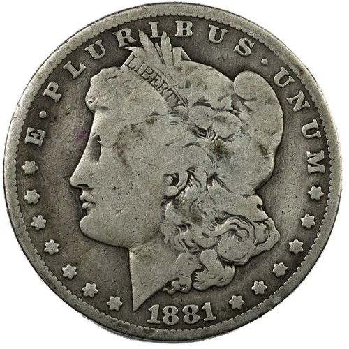 1881-CC Morgan Silver Dollar $1 – Carson City – Very Good VG/F+