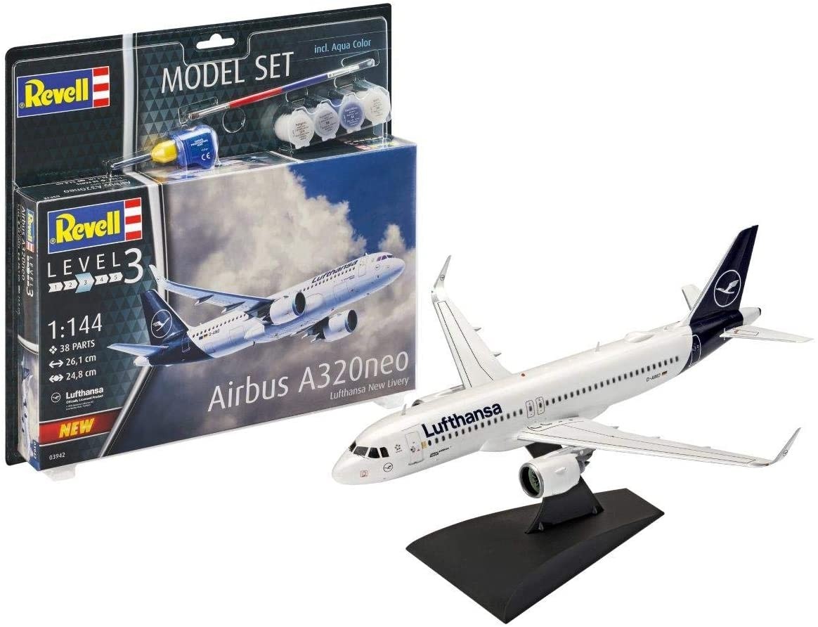 Maquette Airbus A320neo Lufthansa Revell jeu de construction avion miniature à peindre