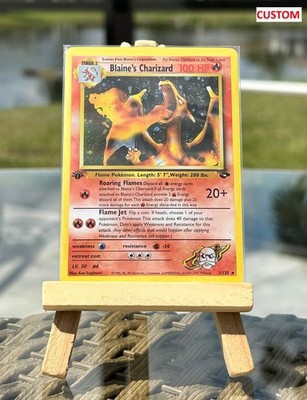 Charizard Blaine's Style Holo Card - Fan Made Art