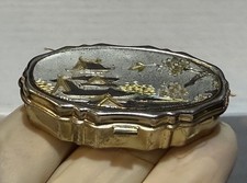 Vtg Japanese Chokin Art Pocket Sewing Kit Tra...
