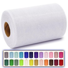 White Tulle Fabric Roll 6 Inch x 100 Yards 6'' x 100 yards,