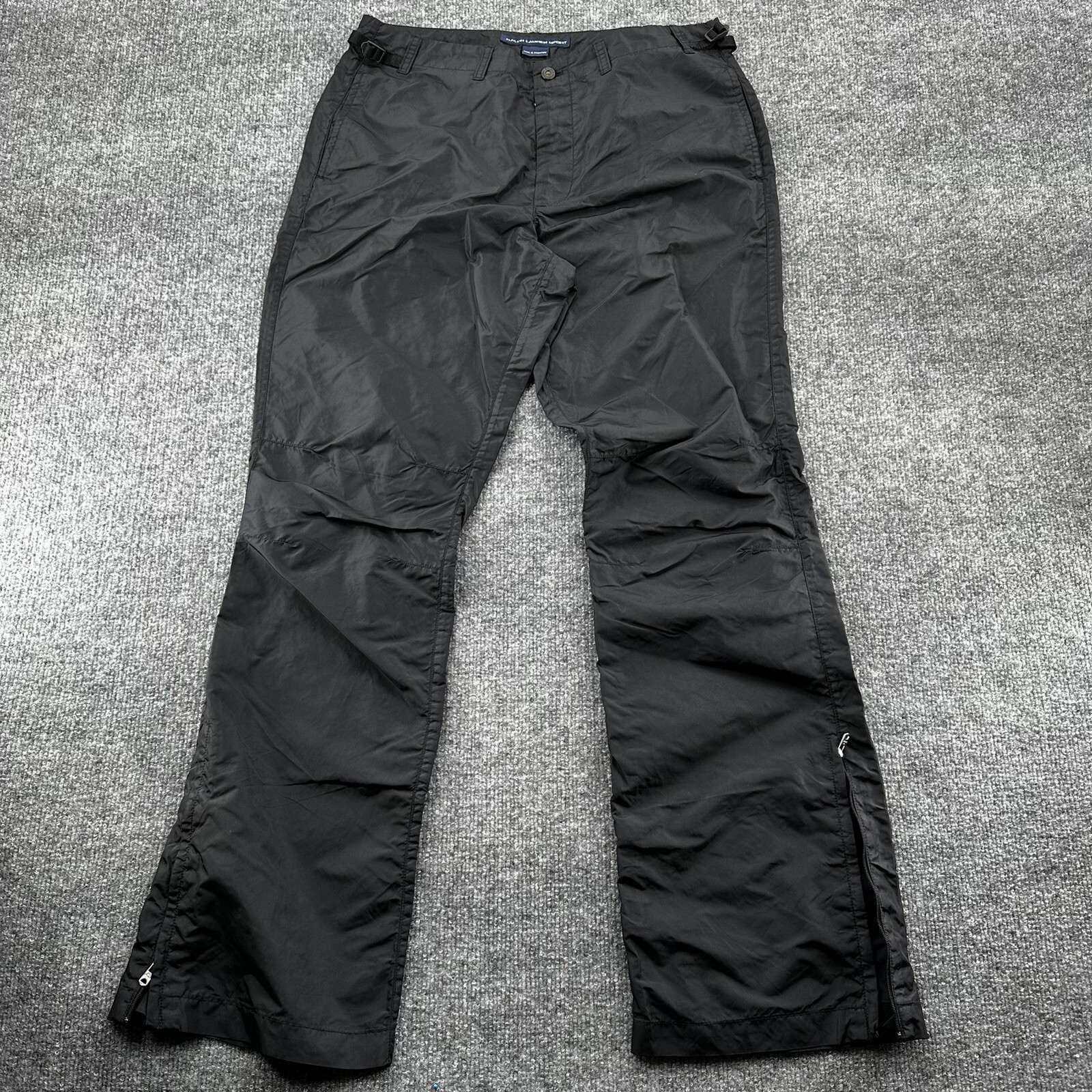 Ralph Lauren Sport Pants Women Size 31 Nylon Zip Ankle Flared Outdoor Hiking