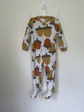 Carters One Piece Footed Zip Up Soft Fleece Pajama Jumpsuit  Acorns Fall  3T