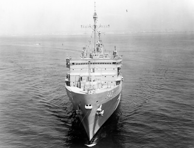 Official US Navy Photo USS Cape Cod AD-43 Destroyer Bow View Pacific Ocean