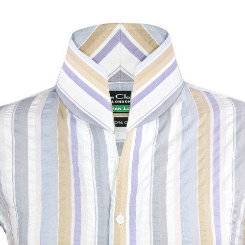 collarless dress shirt zara Zara Mens Light Blue Collarless Birdseye Dress Shirt Slim Fit XL