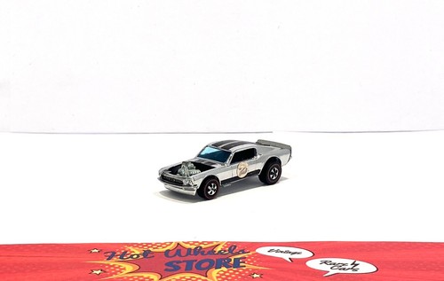 Vintage 1969 Hot Wheels Redline Mustang Boss Hoss Chrome Club Hong Kong NM WOW! - Picture 3 of 9