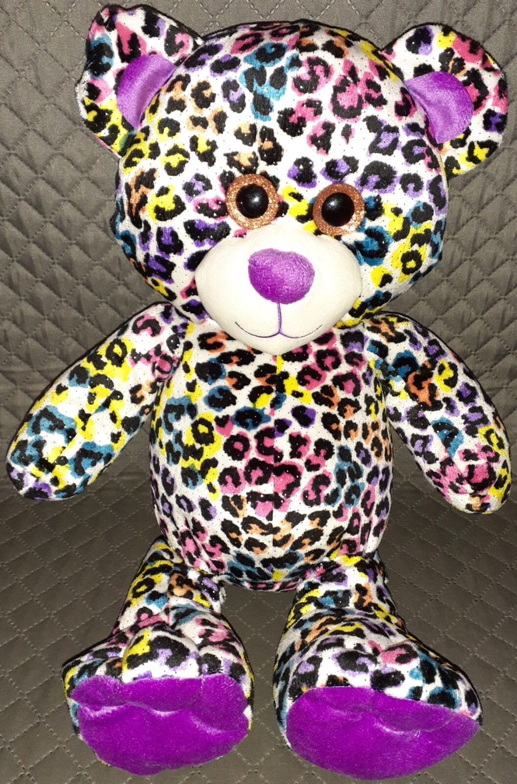 Animal Adventure 17" Wild Style Multicolored Silver Dot Cheetah Stuffed Plush 