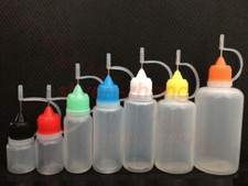 5-50ml 100pcs Empty Plastic Squeezable Liquid Dropper Bottles Needle Tip