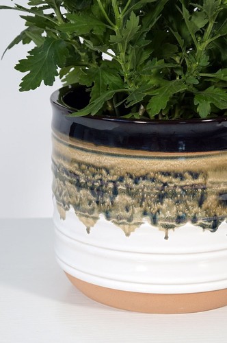 Modern 12" Nikolaos Ceramic Planter Flower Planter Pot Houseplant Decorative US - Picture 3 of 8