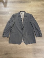 Daniel Cremieux Loro Piana Sport Coat Men  s Size 46R Gray Striped Blazer Jacket